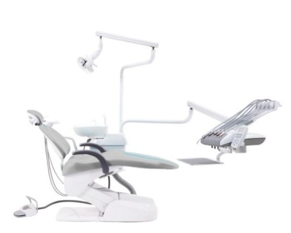 Стоматологическая установка AJAX 11 - верхняя подача, цвет - PU9 СЕРЕБРИСТАЯ, AJAX / Китай